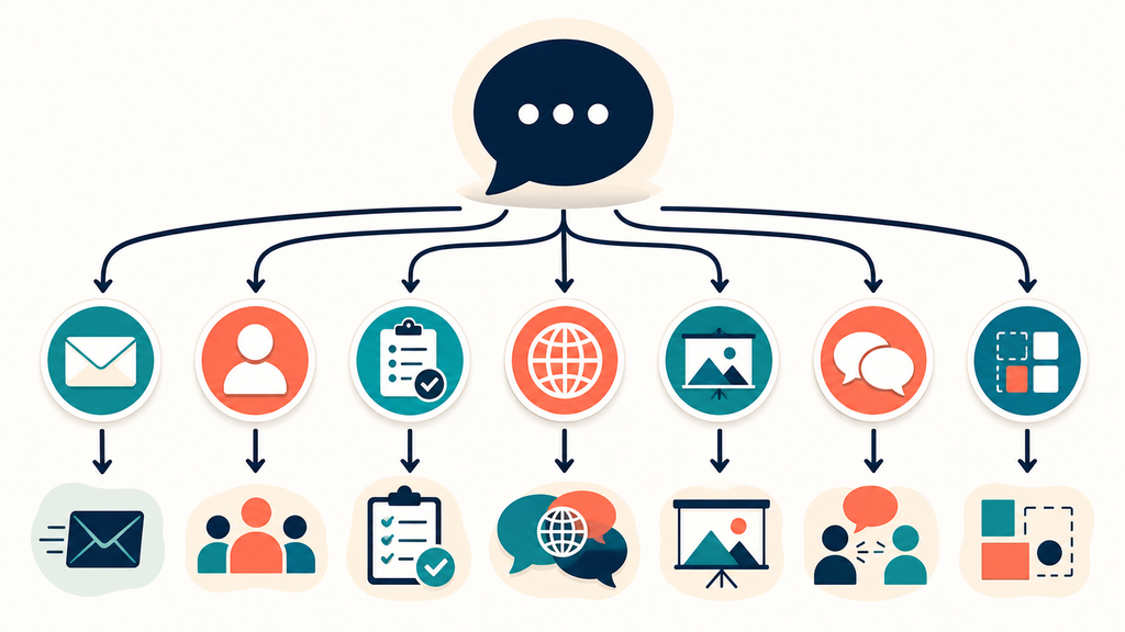 Fluxograma para escolher say, tell, speak ou talk conforme a estrutura e o contexto.