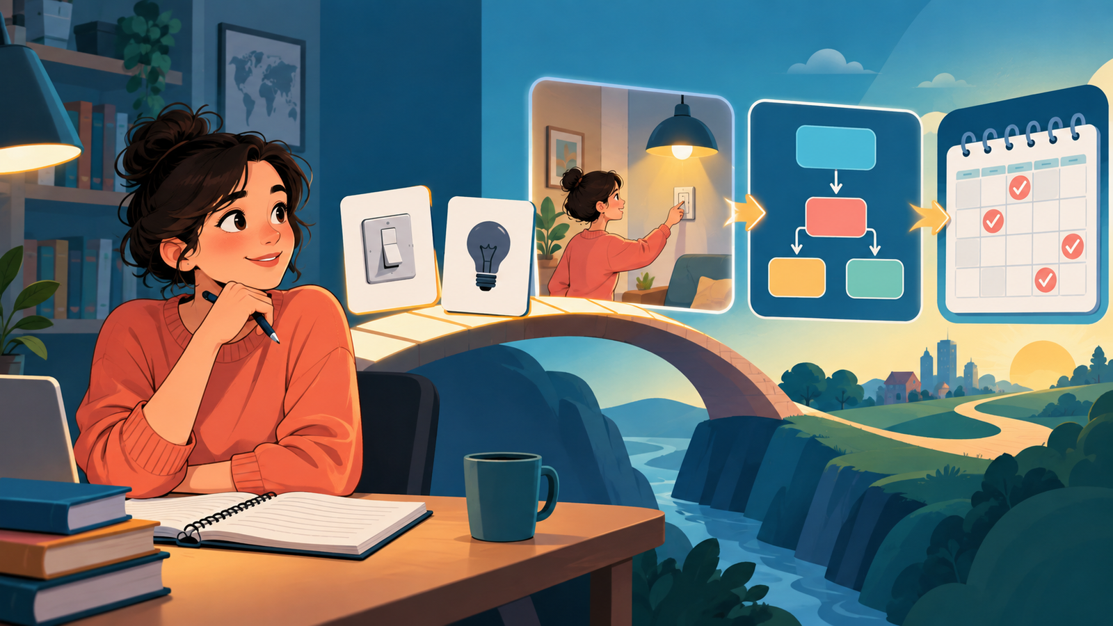 Ilustração editorial sobre A resposta curta: decorar ajuda a começar, mas não fecha o aprendizado